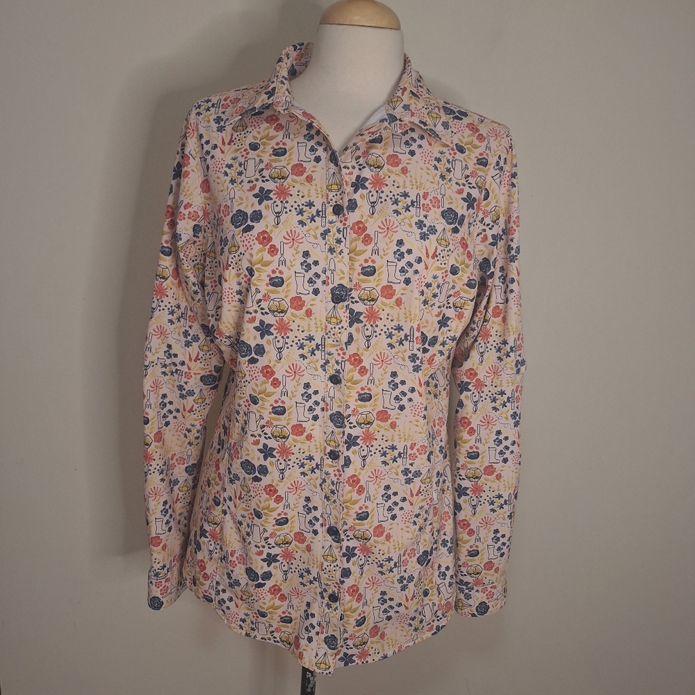 Floral Print Button-Up Shirt